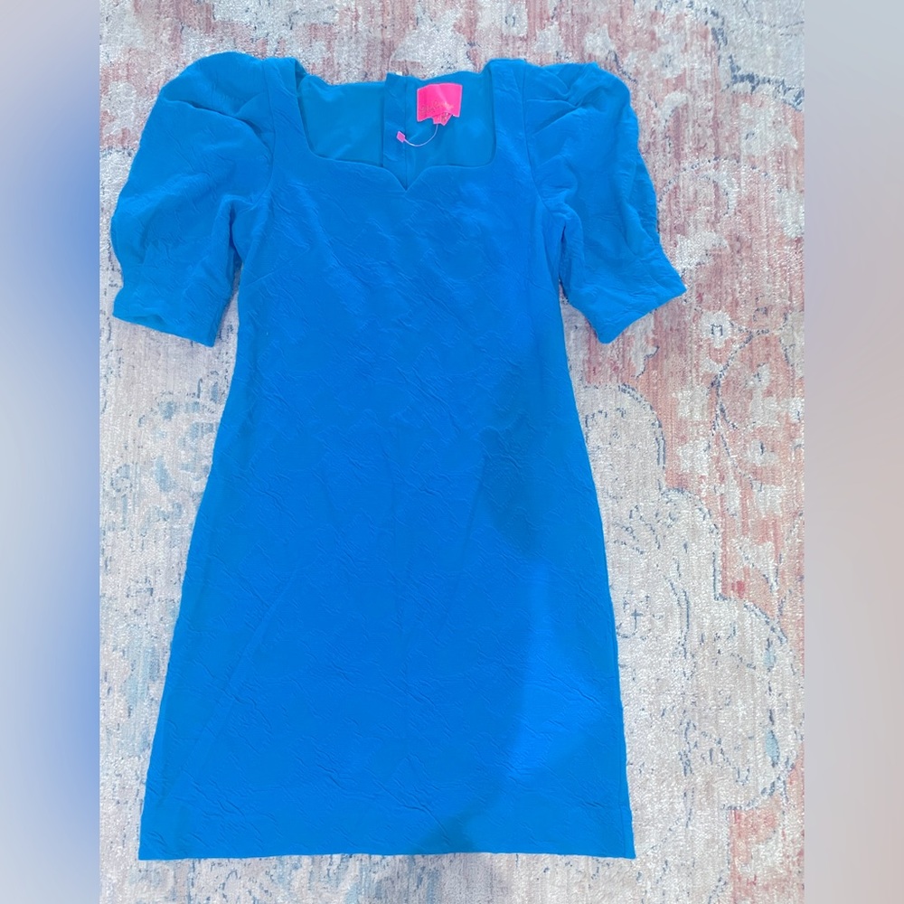 Lilly Pulitzer Feona Dress (Teal Bay Pucker Jacquard)